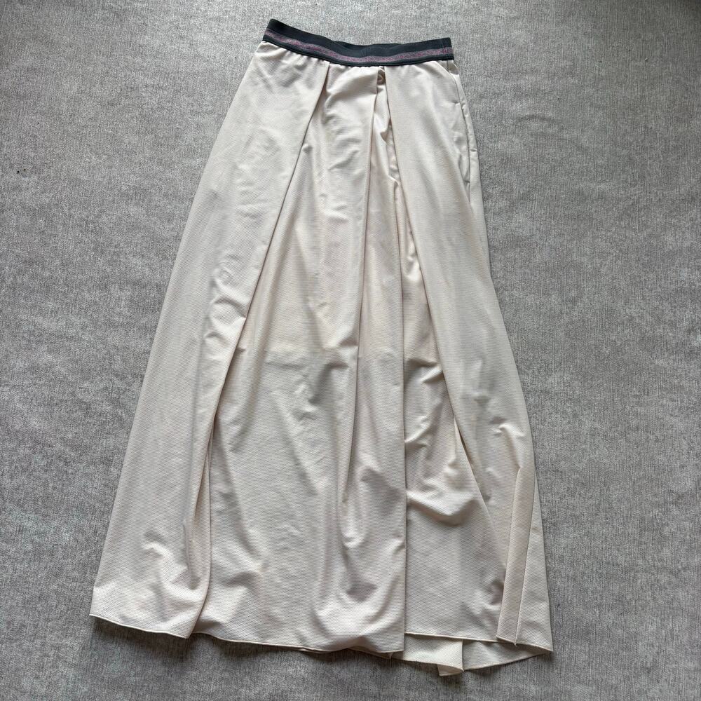 Max Mara Weekend Pleated Logo Pink Maxi Skirt